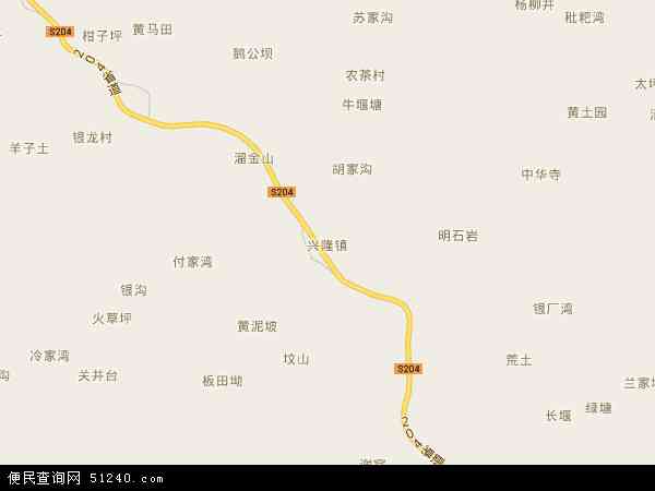 中国贵州省遵义市湄潭县兴隆镇地图(卫星地图)图片