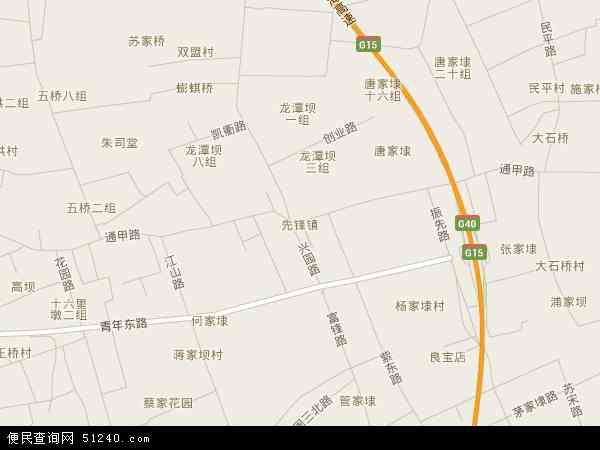 中国江苏省南通市通州区先锋镇地图(卫星地图)图片