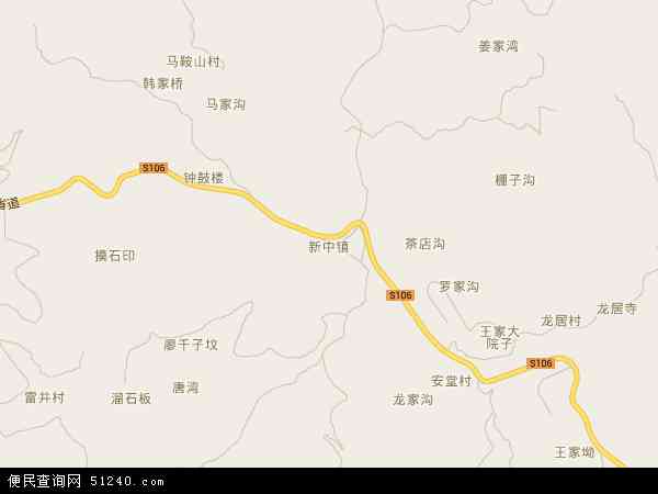 中国四川省德阳市旌阳区新中镇地图(卫星地图)图片