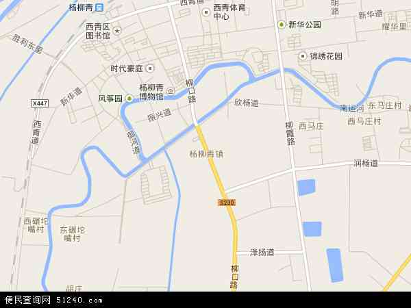 中国天津市西青区杨柳青镇地图(卫星地图)图片