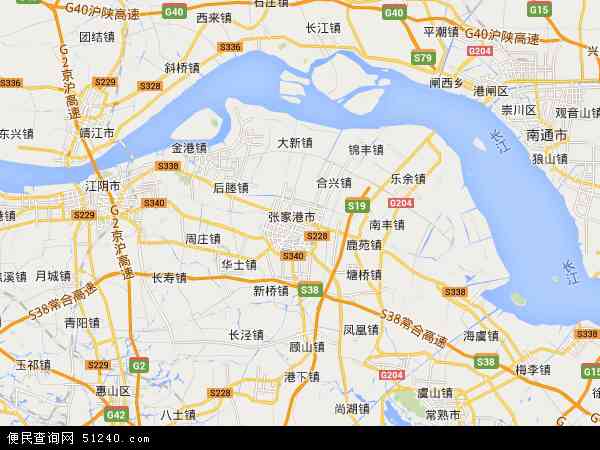 张家港地图:张家港地高清版图片