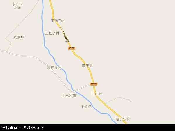 中国青海省海东市循化撒拉族自治县白庄镇地图图片