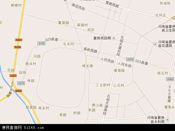 河南省商丘市夏邑县城关镇地图(地图)