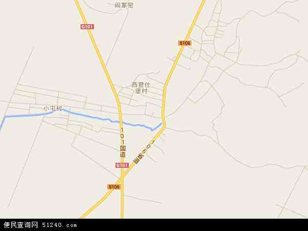 中国辽宁省沈阳市法库县登仕堡子镇地图(卫星地图)图片