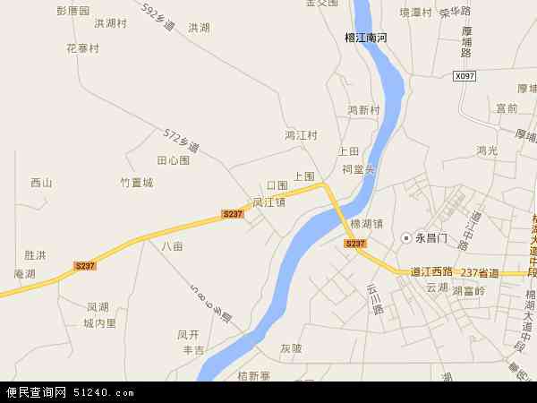 中国广东省揭阳市揭西县凤江镇地图(卫星地图)图片