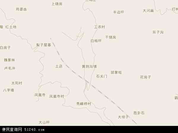 中国四川省内江市威远县黄荆沟镇地图(卫星地图)图片