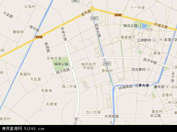 中国江苏省镇江市扬中市经济开发区地图(卫星地图)图片