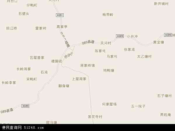 中国湖南省衡阳市祁东县蒋家桥镇地图(卫星地图)图片