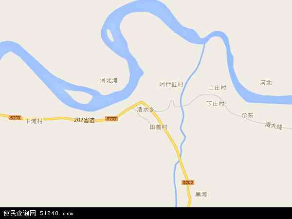 中国青海省海东市循化撒拉族自治县清水乡地图图片