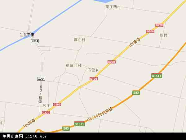 中国河南省开封市兰考县爪营乡地图(卫星地图)图片