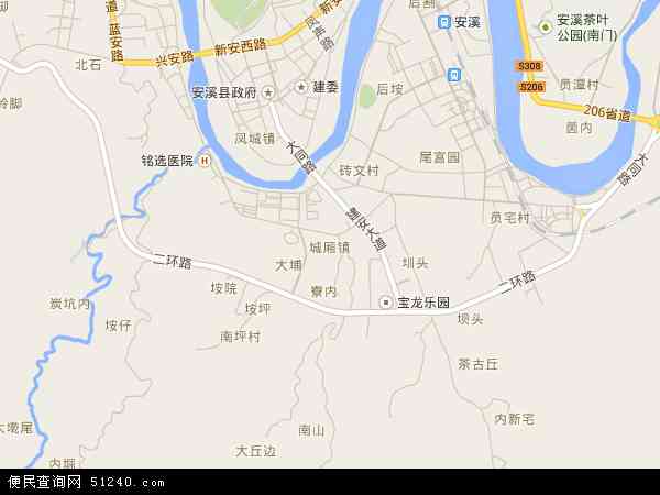 中国福建省泉州市安溪县城厢镇地图(卫星地图
