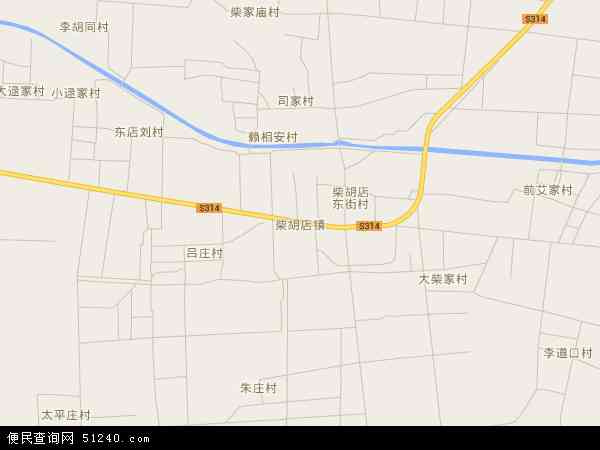 山东省市宁津县柴店镇地图(地图)