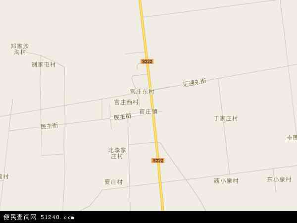 中国山东省潍坊市安丘市官庄镇地图(卫星地图)图片