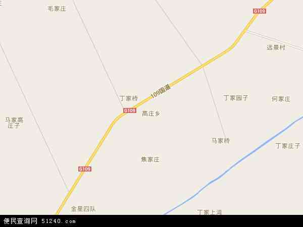 中国宁夏回族自治区石嘴山市平罗县高庄乡地图(卫星地图)图片