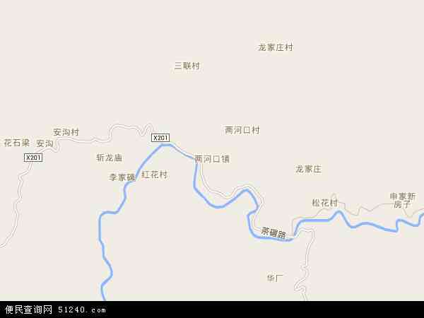 甘肃两河口卫星地图展示图片