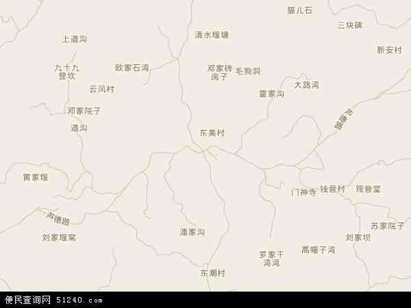 中国四川省德阳市旌阳区双东镇地图(卫星地图)图片