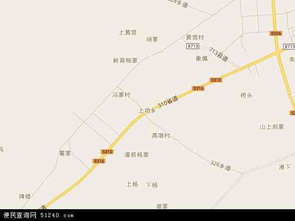 中国江西省上饶市万年县上坊乡地图(卫星地图)图片