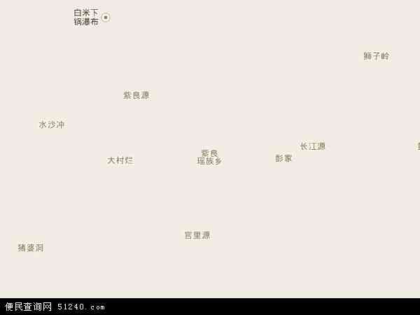中国湖南省永州市蓝山县紫良瑶族乡地图(卫星地图)图片
