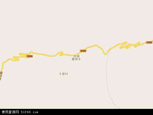 中国青海省海东市循化撒拉族自治县岗察藏族乡地图图片