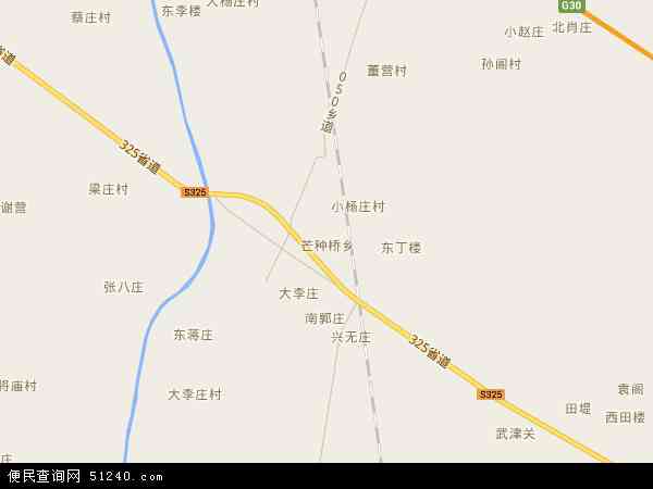 中国河南省商丘市虞城县芒种桥乡地图(卫星地