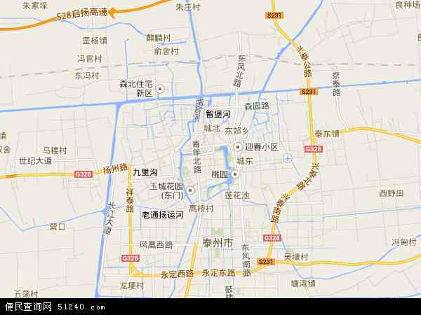 江苏省泰州市海陵区农业示范园区地图(地图)