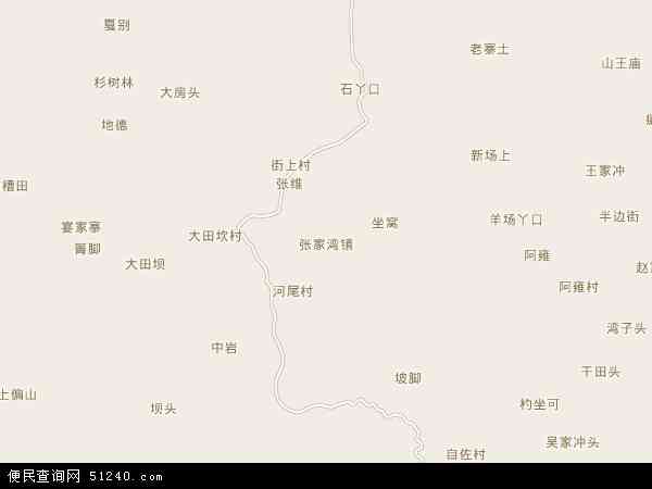 中国贵州省毕节市纳雍县张家湾镇地图(卫星地图)图片