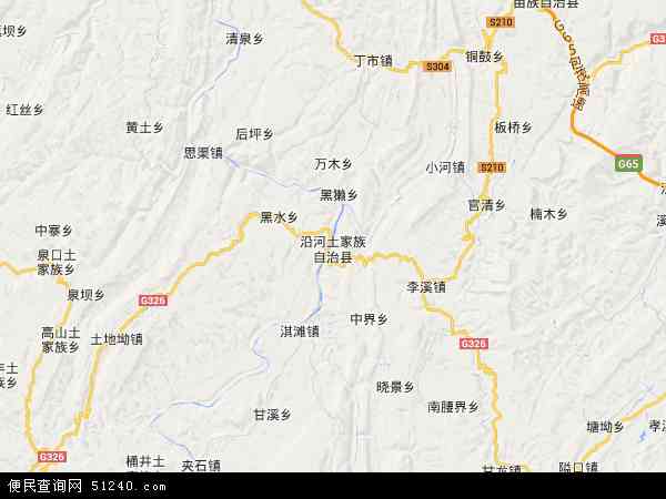 中国贵州省铜仁市沿河土家族自治县地图(卫星地图)图片
