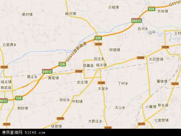 河南省新乡市获嘉县西工区管理会地图(地图)