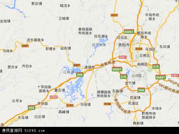 中国贵州省贵阳市清镇市新岭社区服务中心地图(卫星地图)