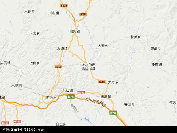 环江毛南族自治县地图图片
