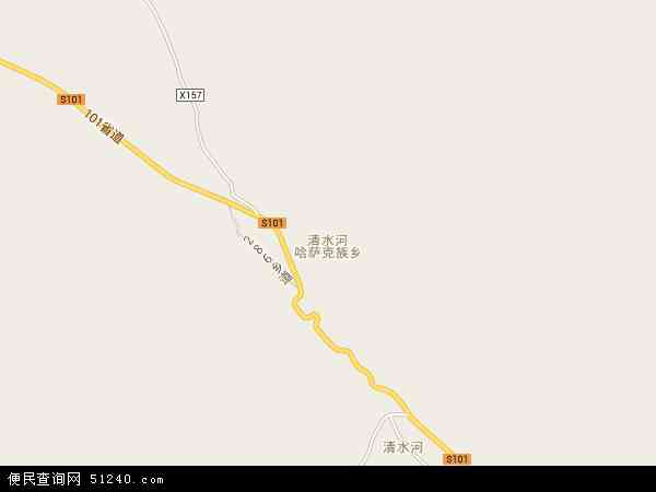 新疆维吾尔自治区昌吉回族自治州玛纳斯县清水河子哈萨克民族乡地图图片