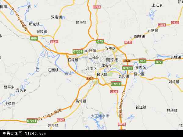 中国广西壮族自治区南宁市江南区明阳工业园区管委会地图(卫星地图)图片