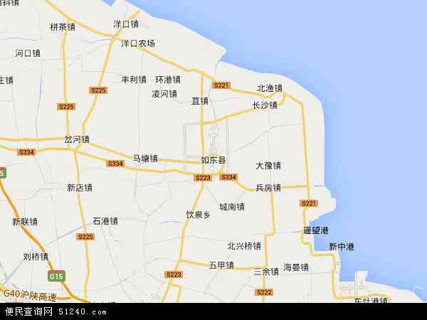 南通市如东县 如东沿海旅游经济开发区地图(卫