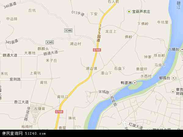 江西省赣州市章贡区湖边镇(赣州济技术开发区)地图(地图)