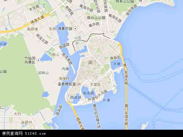 中国澳门地图(卫星地图)