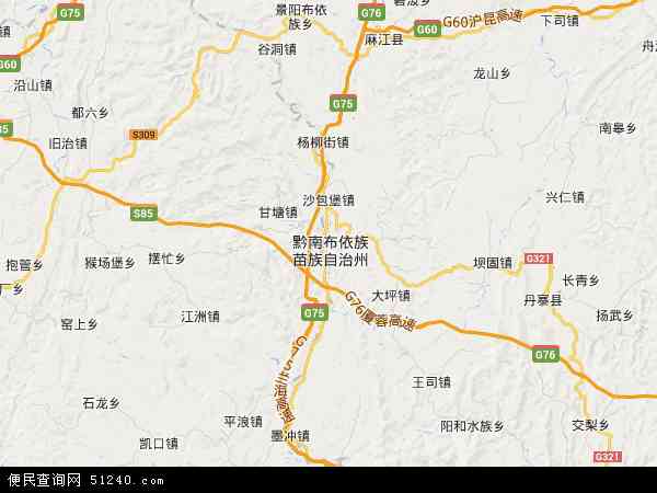 中国贵州省黔南布依族苗族自治州都匀市地图(