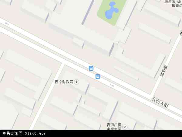 中国青海省西宁市城西区虎台地图(卫星地图)图片