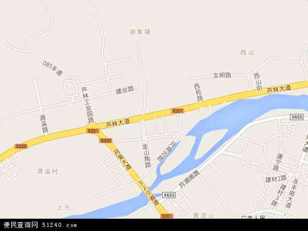 中国江西省上饶市广丰县芦林地图(卫星地图)图片