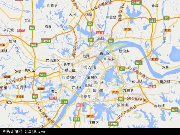 湖北省武汉市地图(地图)