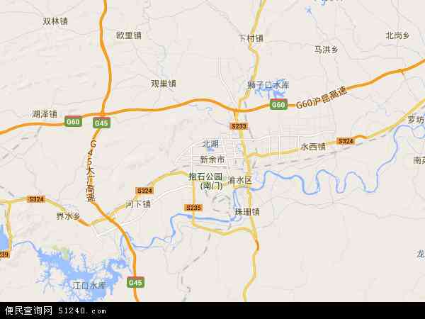 江西省新余市地图(地图)