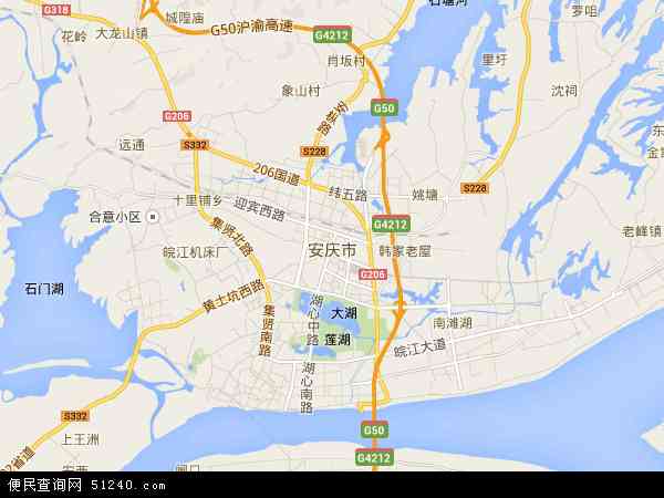 安庆市地图 - 安庆市卫星地图 - 安庆市高清航拍地图 - 安庆市高清卫星地图 - 安庆市2014年卫星地图 - 中国安徽省安庆市地图