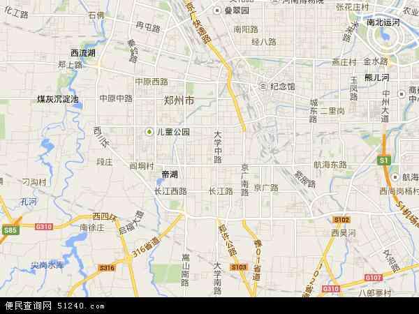 中国河南省郑州市二七区地图(卫星地图)