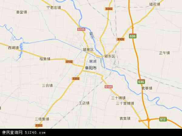 阜阳市地图 - 阜阳市卫星地图