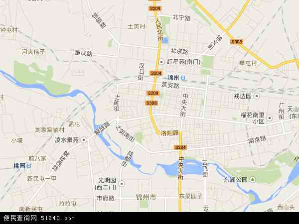 中国辽宁省锦州市古塔区地图(卫星地图)