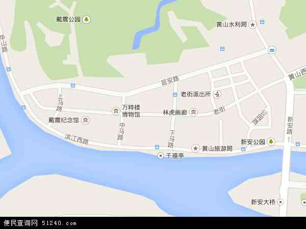 中国 安徽省 黄山市 屯溪区 老街  本站收录有:2018老街卫星地图高清图片