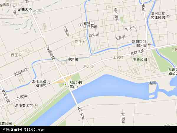 河南省洛阳市西工区洛北地图(地图)