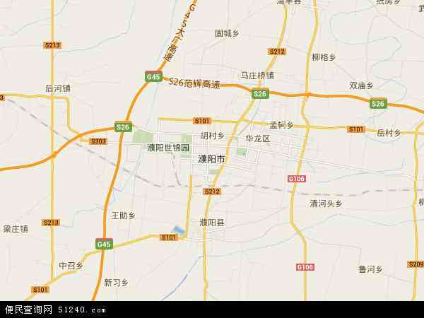 中国河南省濮阳市地图(卫星地图)图片
