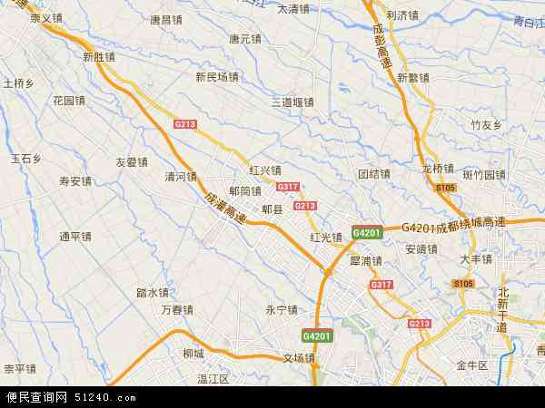 郫县地图 - 郫县卫星地图 - 郫县高清航拍地图 -