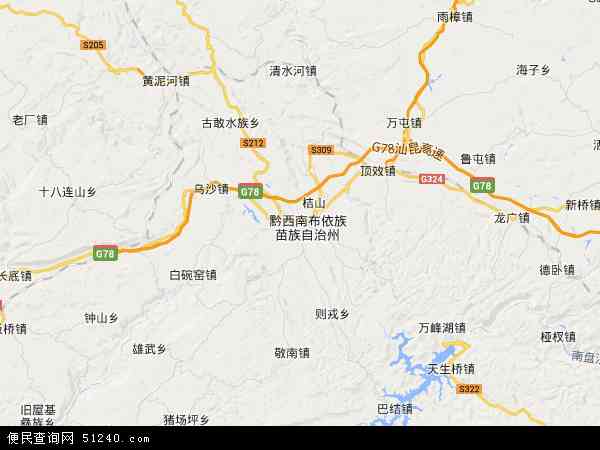 贵州省黔西南布依族苗族州兴义市地图(地图)