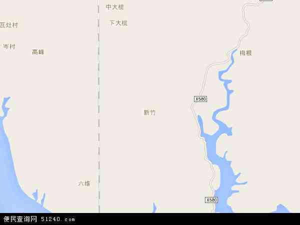 中国广西壮族自治区南宁市青秀区新竹地图(卫星地图)